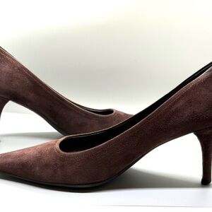 Prada Brown Suede Women's Heels